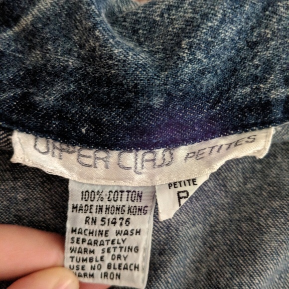 ⚡Vtg 90s Acid Wash Lightweight Denim Jean Jacket - Picture 5 of 6